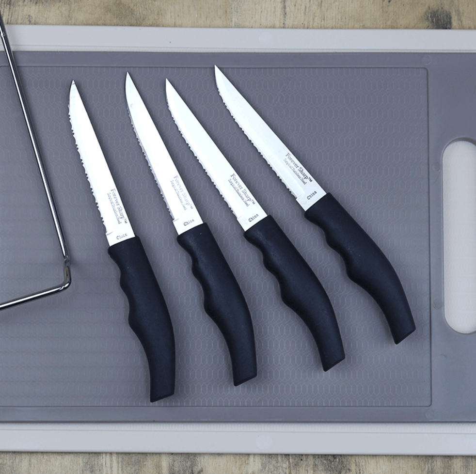 FOREVER SHARP PLATINUM SERIES 8 PC SURGICAL STAINLESS STEEL KNIVES